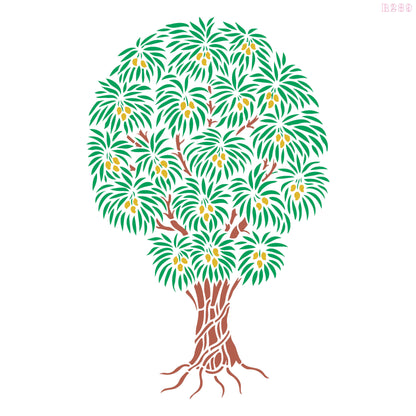 MaxxxMart - Trees And Branches Wall stencil (Inches)