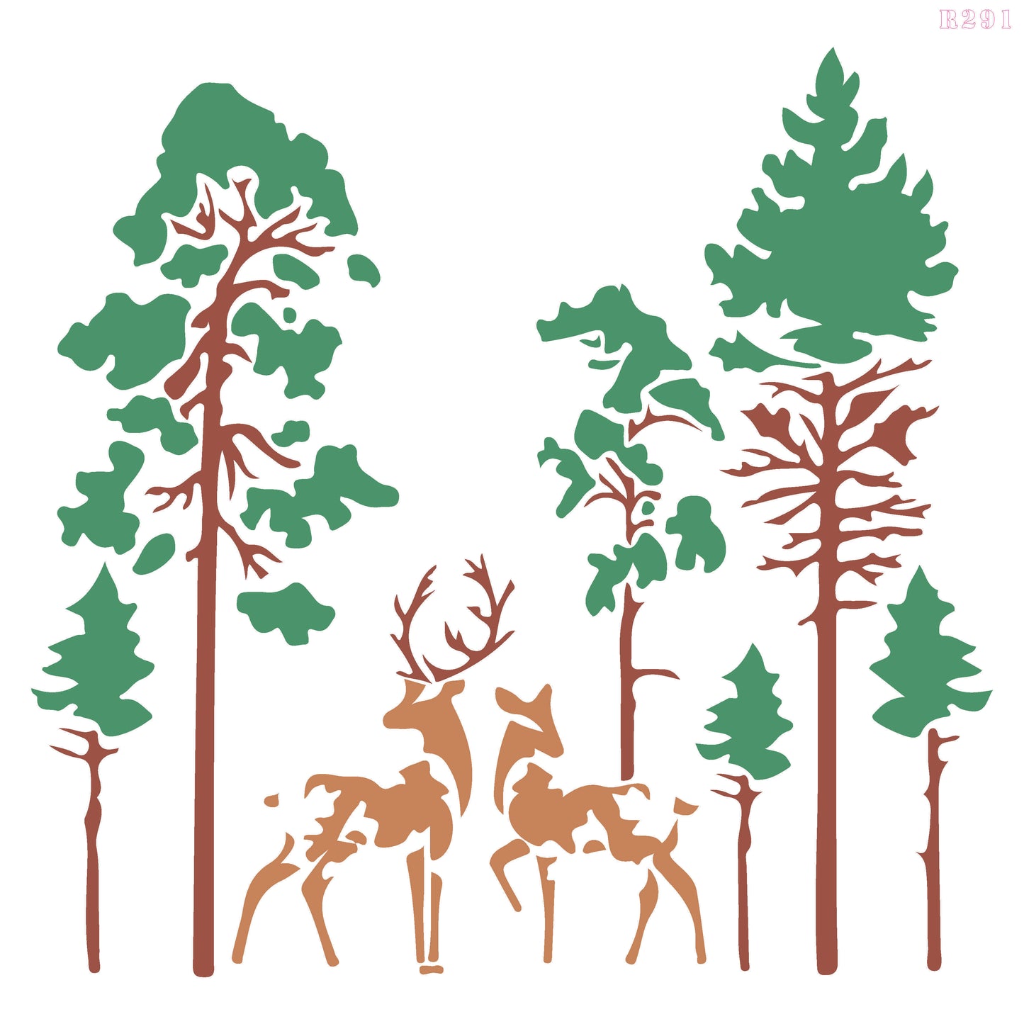 MaxxxMart - Christmas Theme Wall Stencil Collection (Inches)