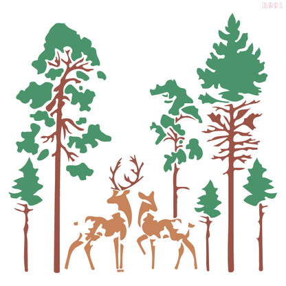 MaxxxMart - Christmas Theme Wall Stencil Collection (Inches)