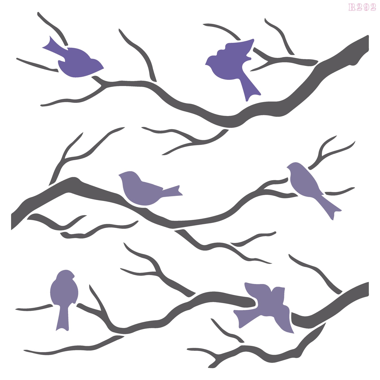 MaxxxMart - Trees And Branches Wall stencil (Inches)