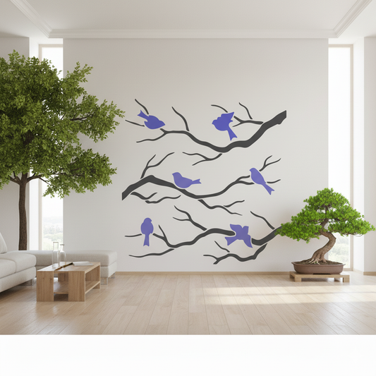 MaxxxMart - Trees And Branches Wall stencil (Inches)