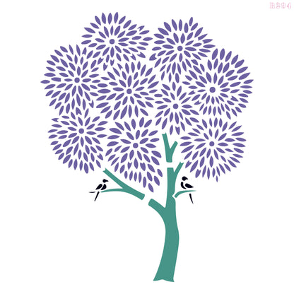 MaxxxMart - Trees And Branches Wall Stencil-1 (Inches)