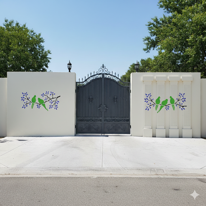 MaxxxMart - Trees And Branches Wall Stencil-1 (Inches)