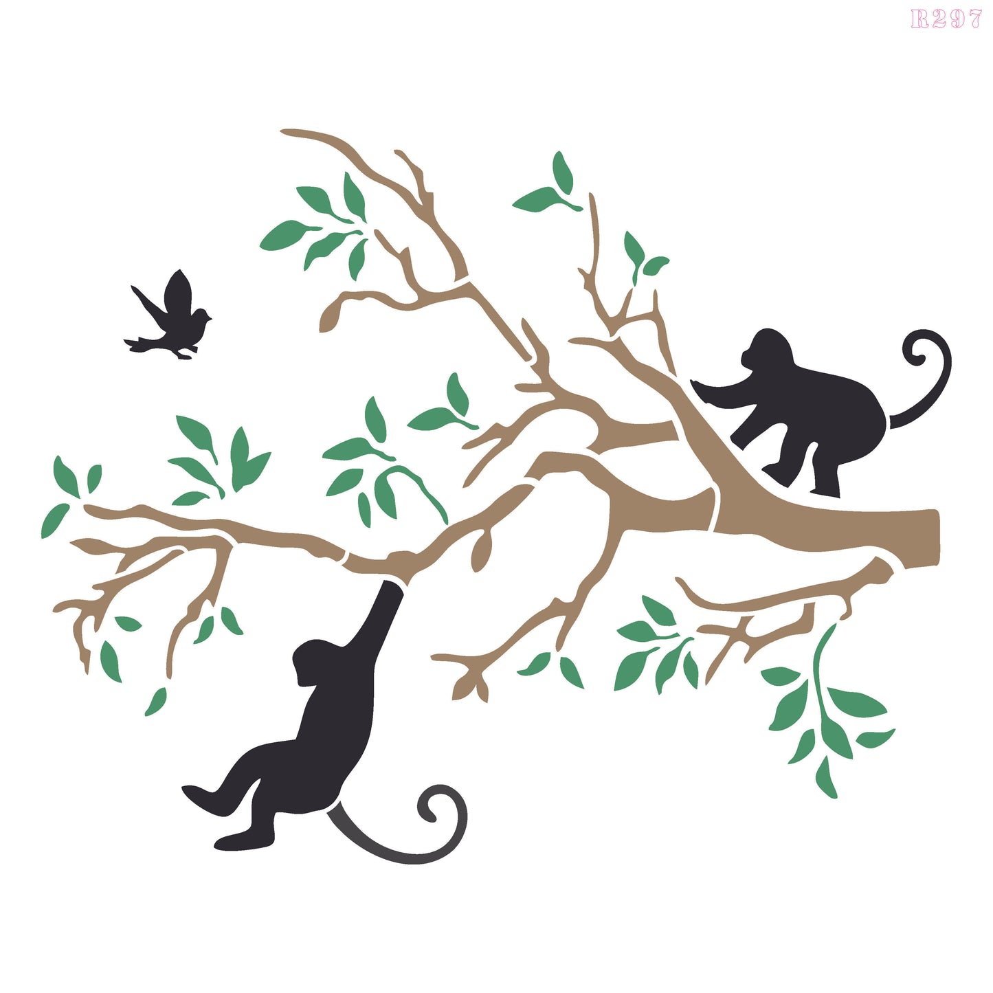 MaxxxMart - Trees And Branches Wall Stencil-1 (Inches)