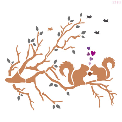 MaxxxMart -  Trees And Branches wall stencil - 2 (Inches)