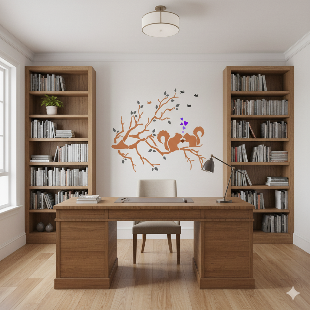 MaxxxMart -  Trees And Branches wall stencil - 2 (Inches)