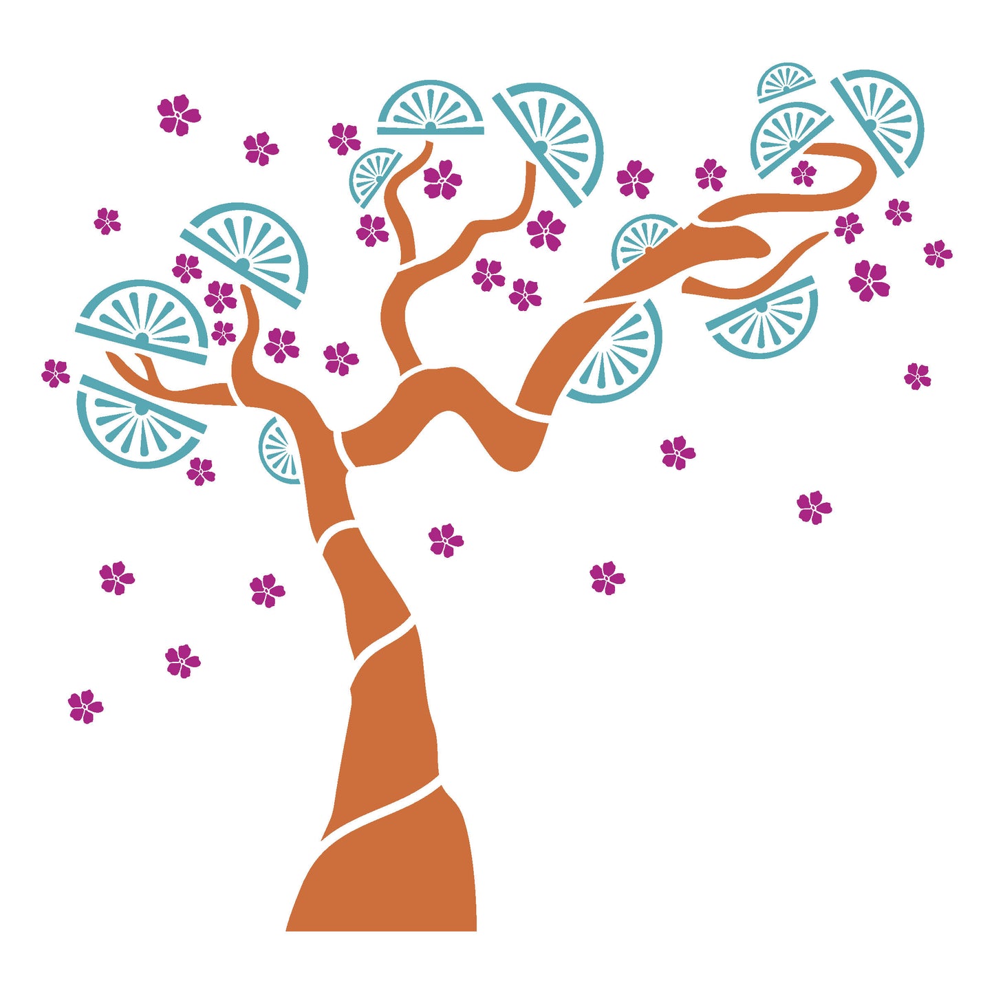 MaxxxMart - Trees And Branches wall stencil -3 (Inches)