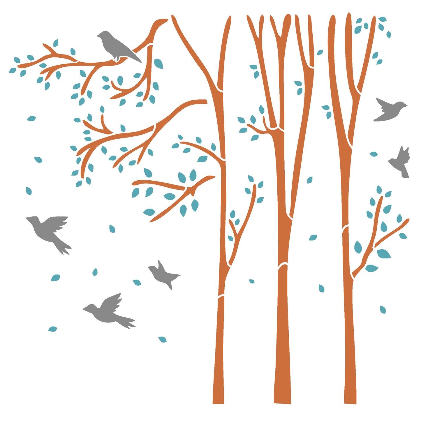 MaxxxMart - Trees And Branches wall stencil -3 (Inches)