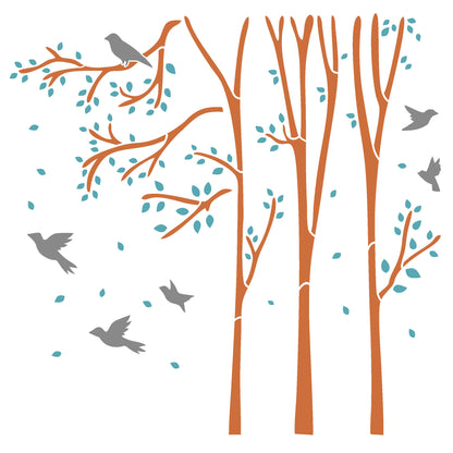 MaxxxMart - Trees And Branches wall stencil -3 (Inches)