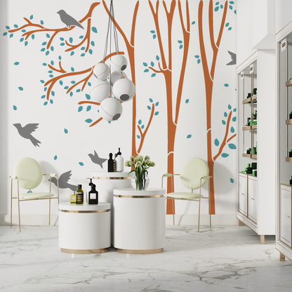 MaxxxMart - Trees And Branches wall stencil -3 (Inches)