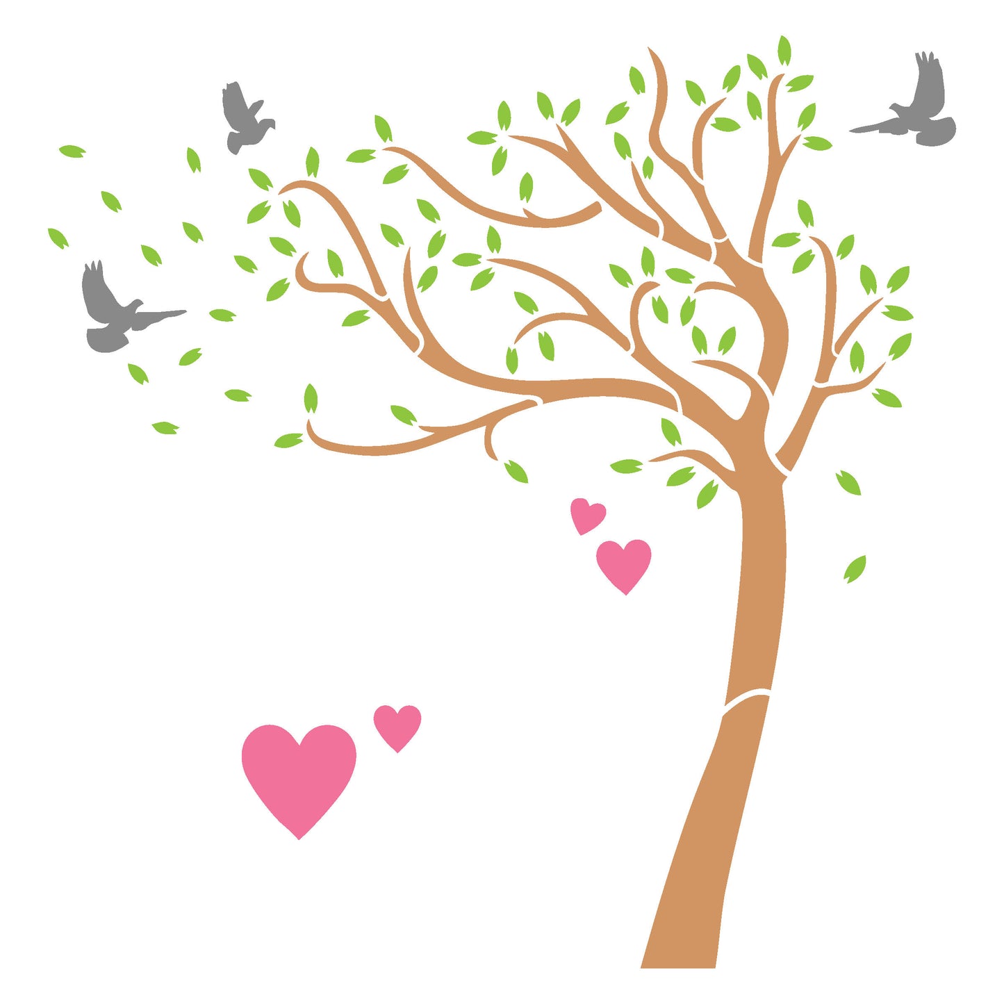 MaxxxMart - Trees And Branches wall stencil -3 (Inches)