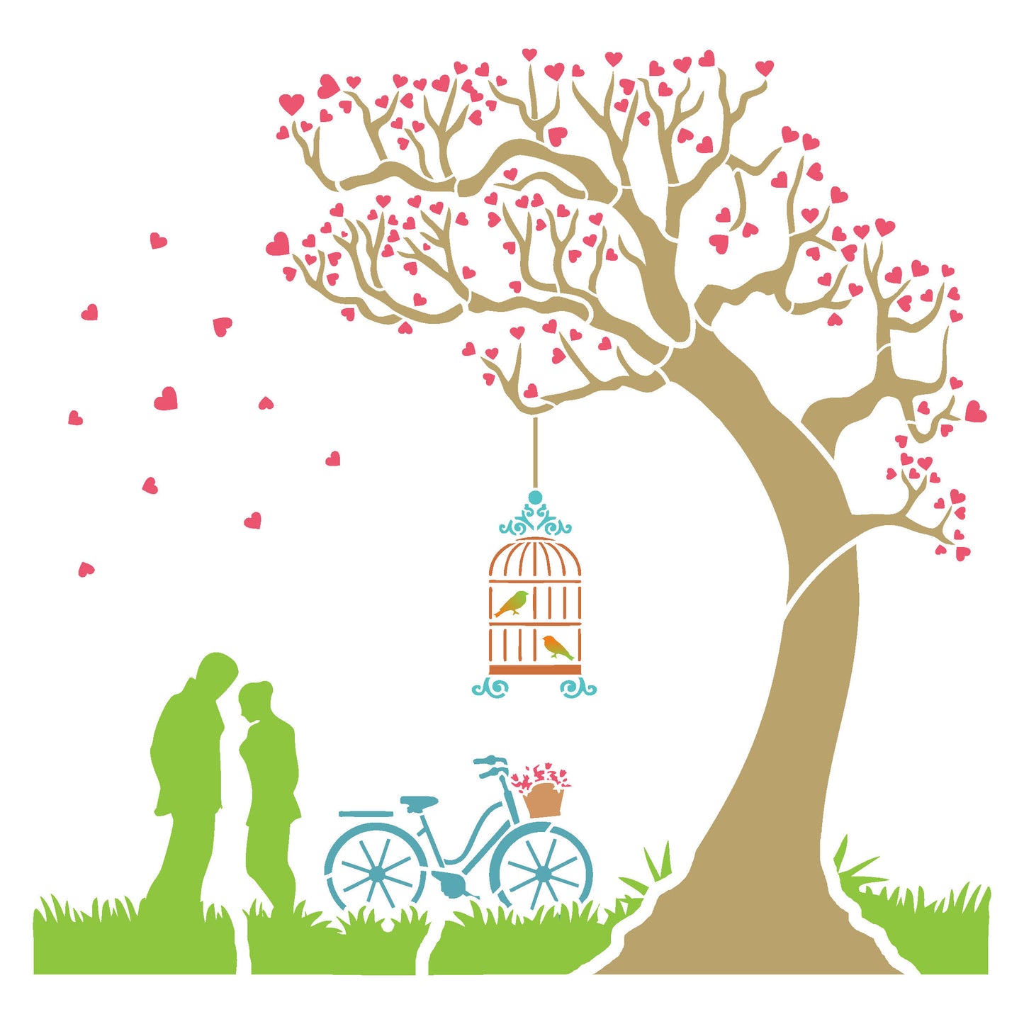 MaxxxMart - Trees And Branches wall stencil -4 (Inches)