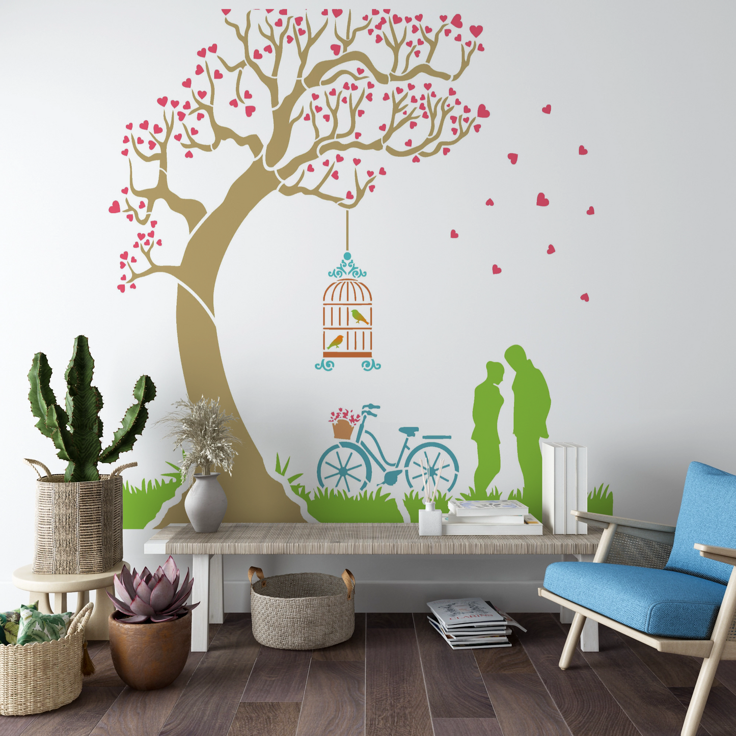 MaxxxMart - Trees And Branches wall stencil -4 (Inches)