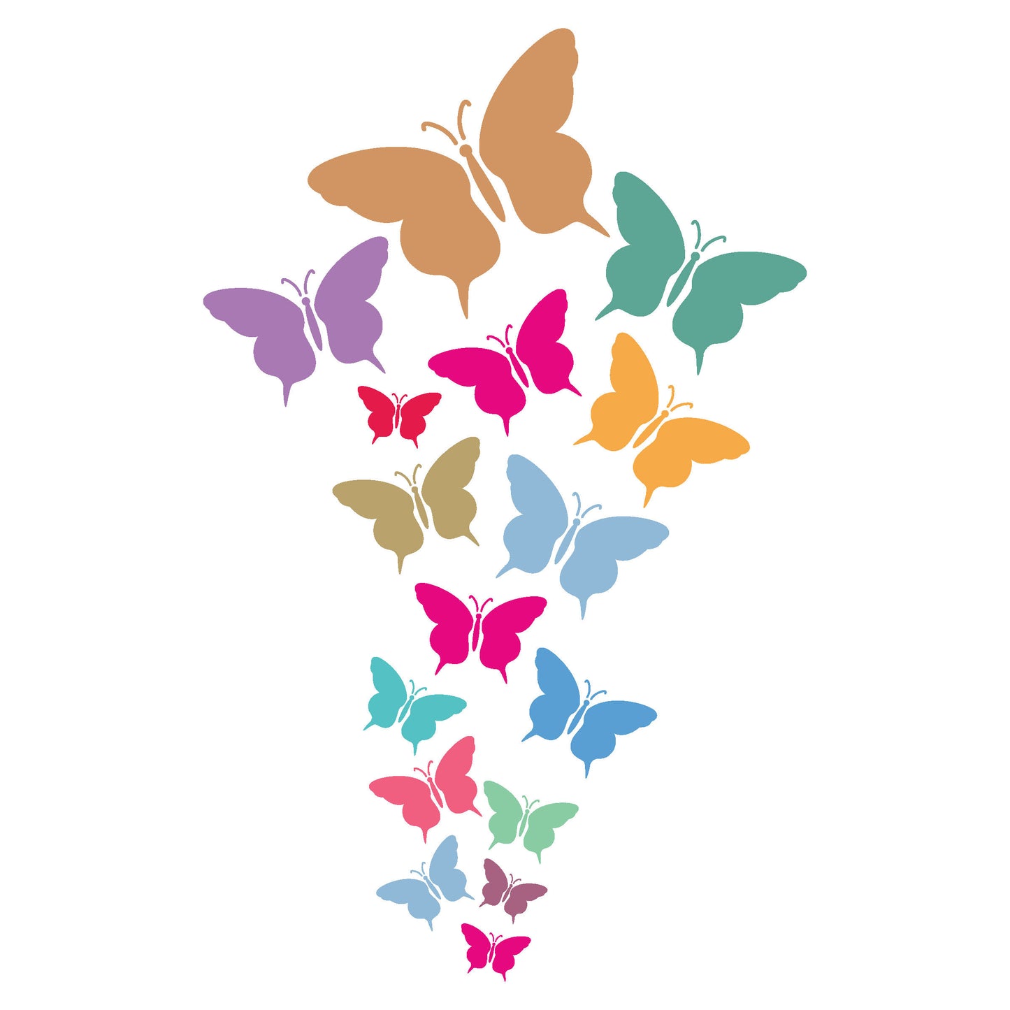 MaxxxMart - Butterfly Wall Stencil(Inches)