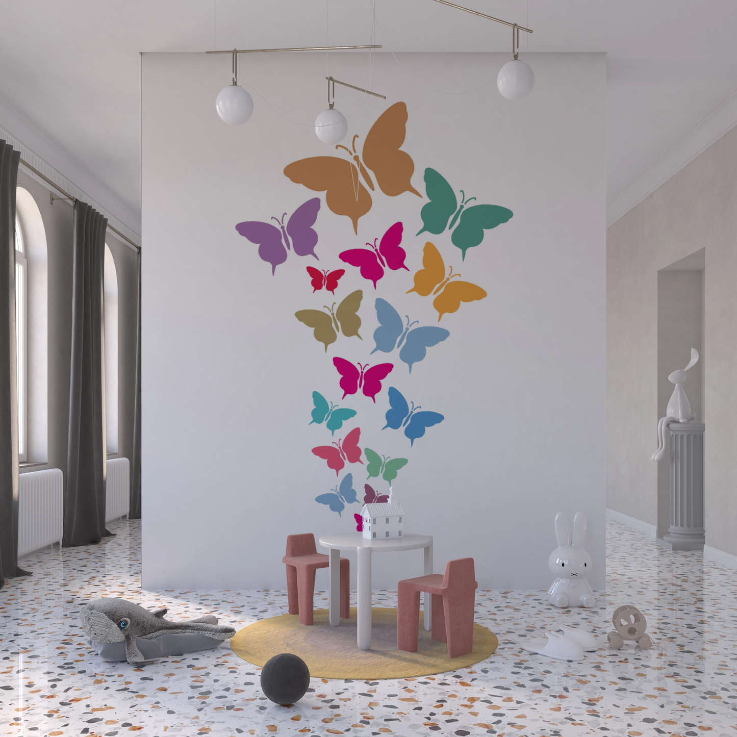 MaxxxMart - Butterfly Wall stencil-2(Inches)