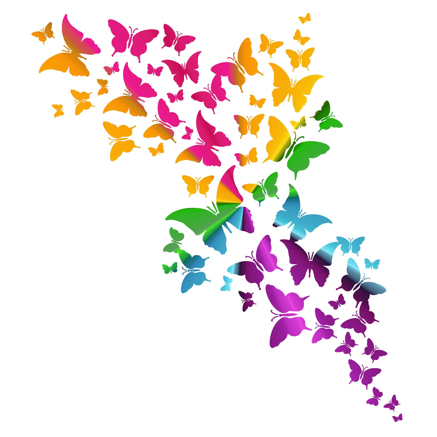 MaxxxMart - Butterfly Wall stencil-2(Inches)