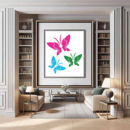 MaxxxMart - Butterfly Wall stencil-2(Inches)