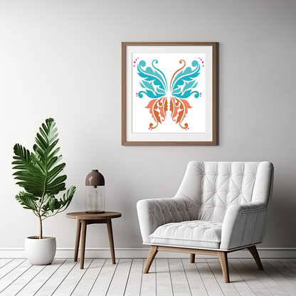 MaxxxMart - Butterfly Wall stencil-2(Inches)