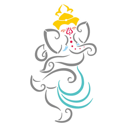 MaxxxMart - Ganesha, Lord Krishna & Buddha Wall Stencil(Inches)