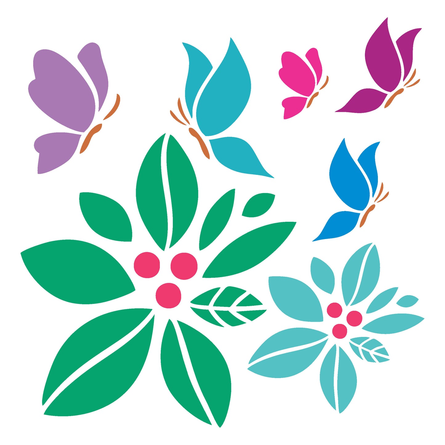 MaxxxMart - Butterfly Wall Stencil -3 (Inches)