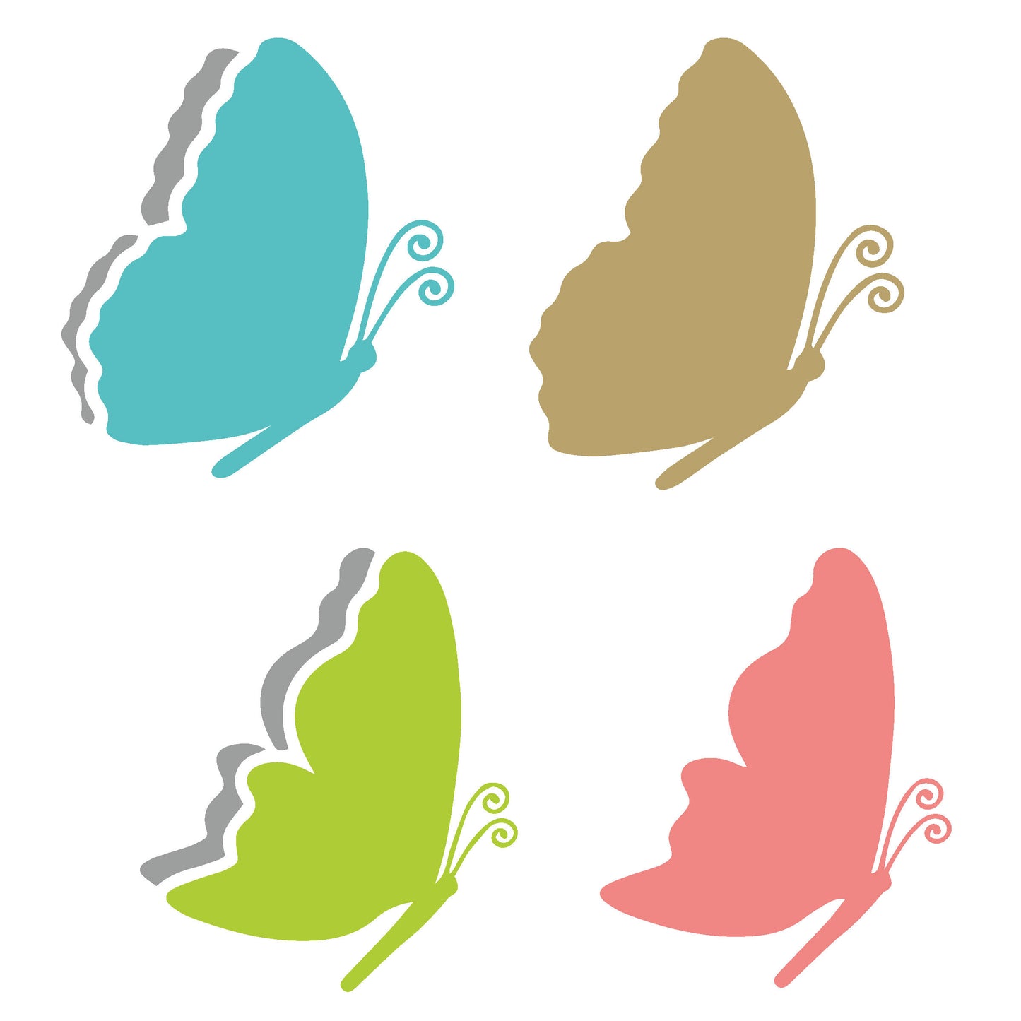 MaxxxMart - Butterfly Wall Stencil -3 (Inches)