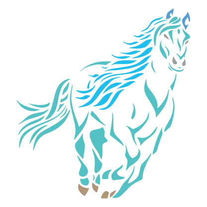 MaxxxMart - Horse And Elephant Wall Stencil(Inches)