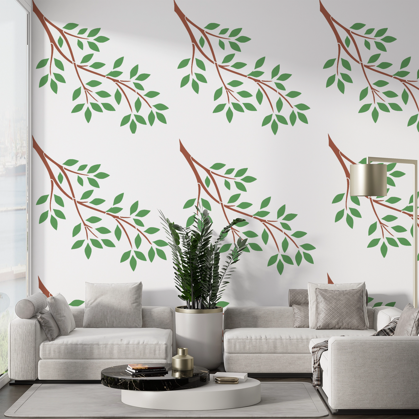 MaxxxMart - Trees And Branches Wall stencil-5(Inches)