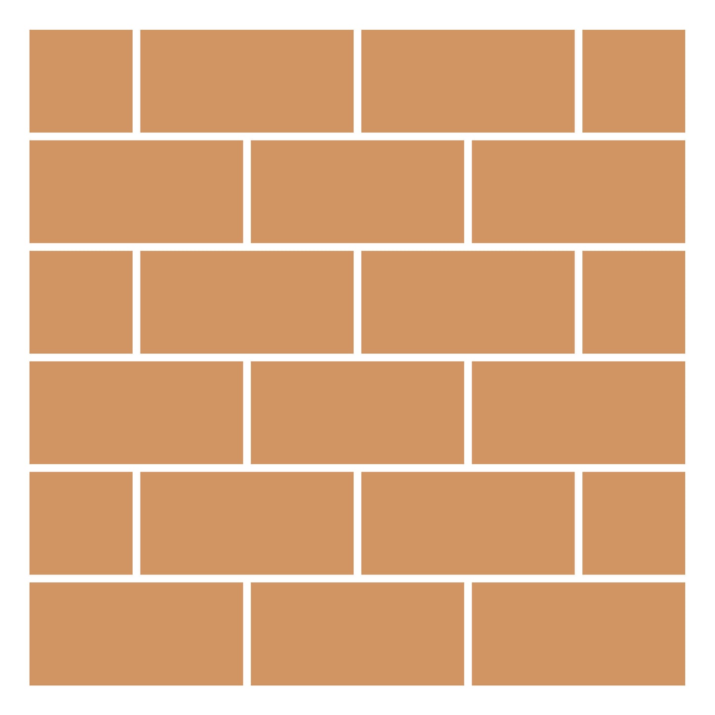 MaxxxMart - Bricks and Stones Pattern Wall Stencil(Inches)