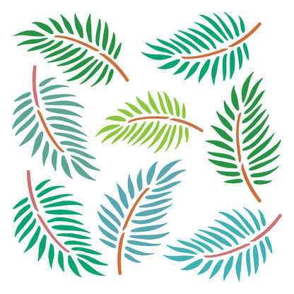 MaxxxMart - Leaf Wall Stencil-1(Inches)