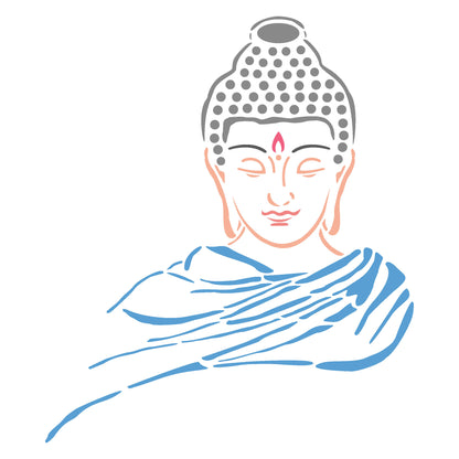 MaxxxMart - Ganesha, Lord Krishna & Buddha Wall Stencil(Inches)