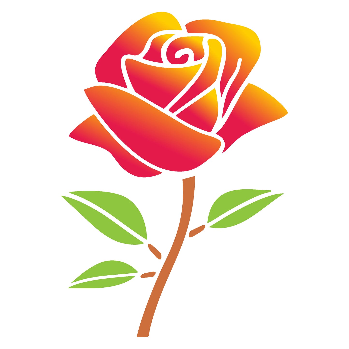 MaxxxMart - Flower Theme Wall Stencil Pack(Inches)