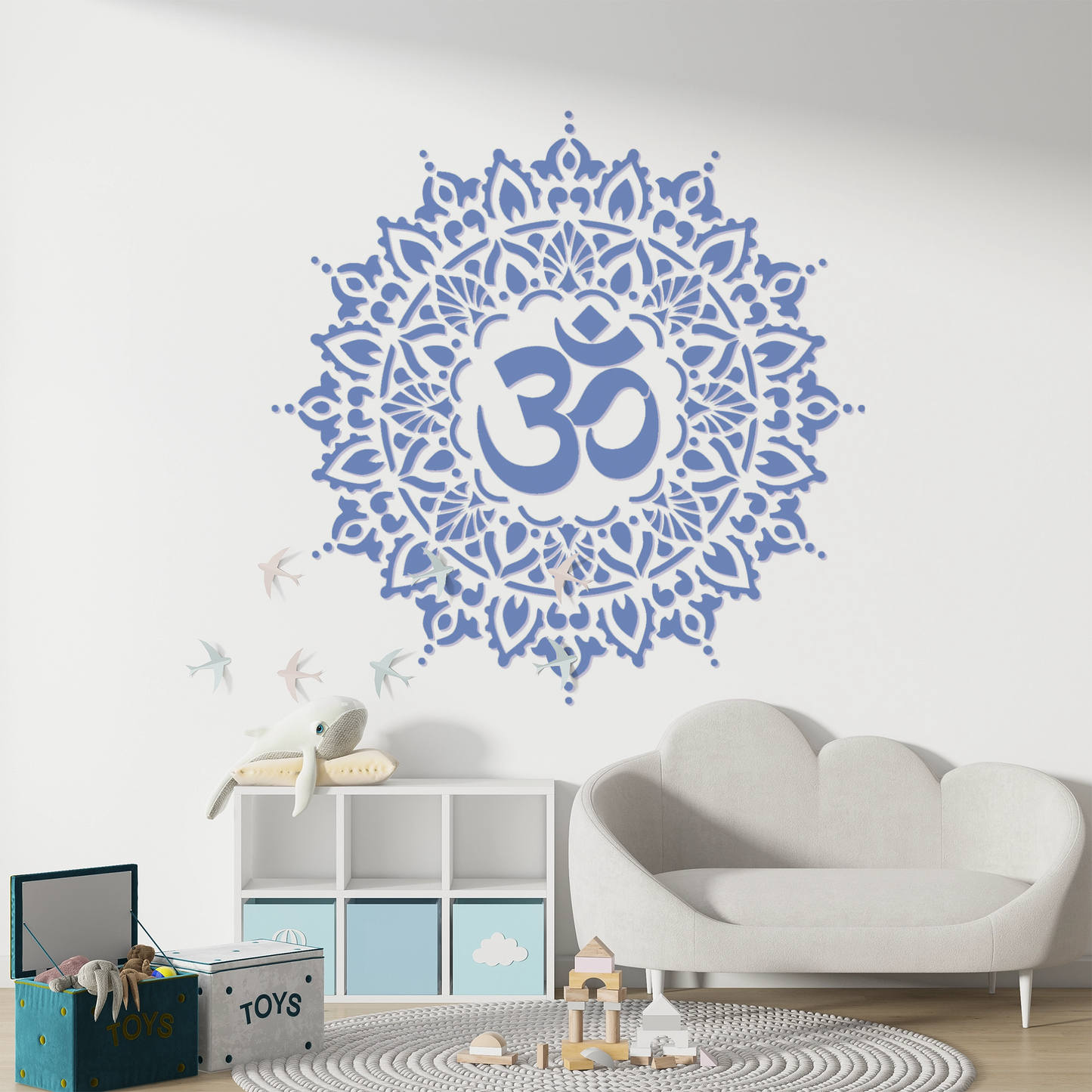 MaxxxMart - Om Mandala theme Wall Stencil(Inches)