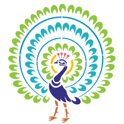 MaxxxMart - Birds And Peacock Theme Wall Stencil(Inches)