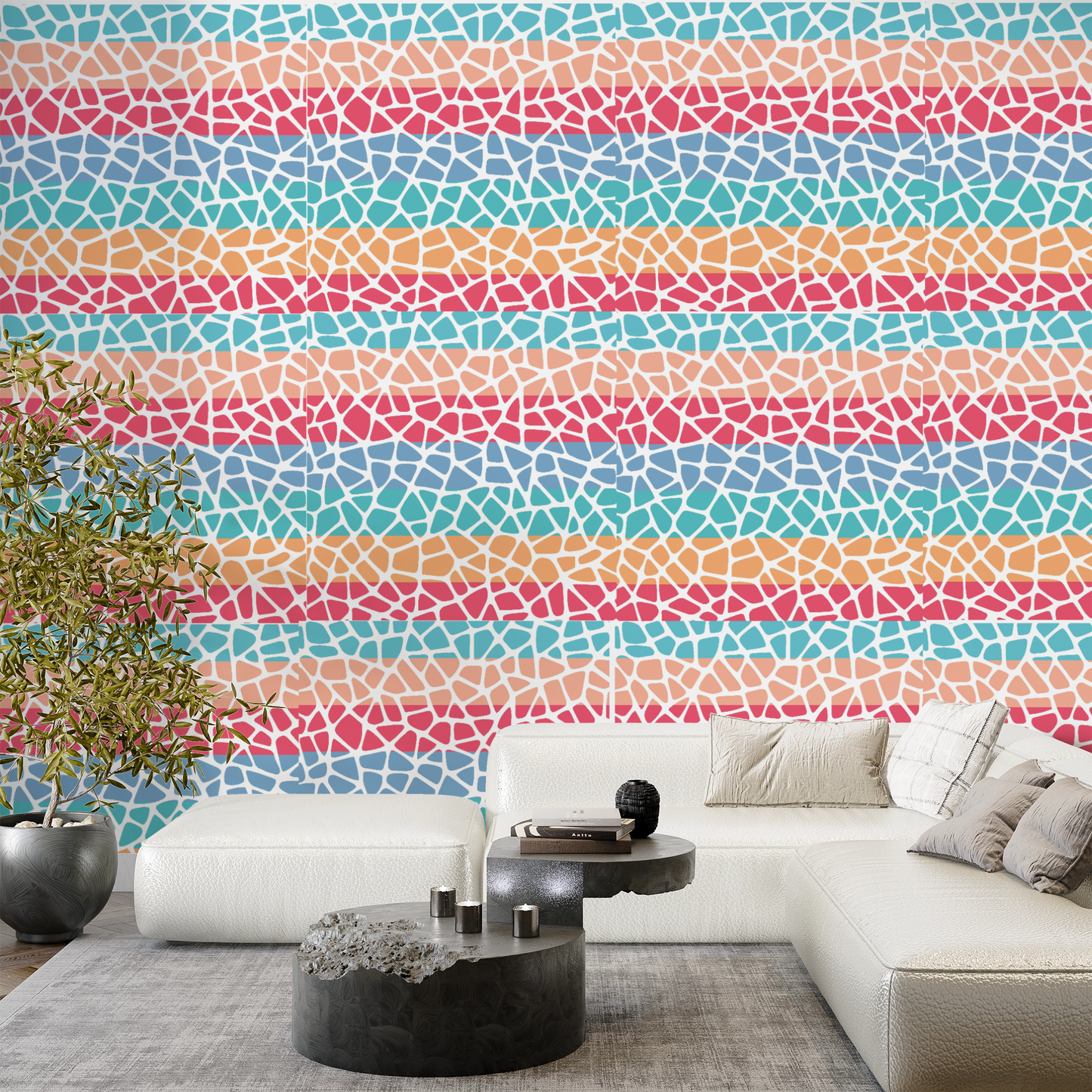 MaxxxMart - Bricks and Stones Pattern Wall Stencil(Inches)