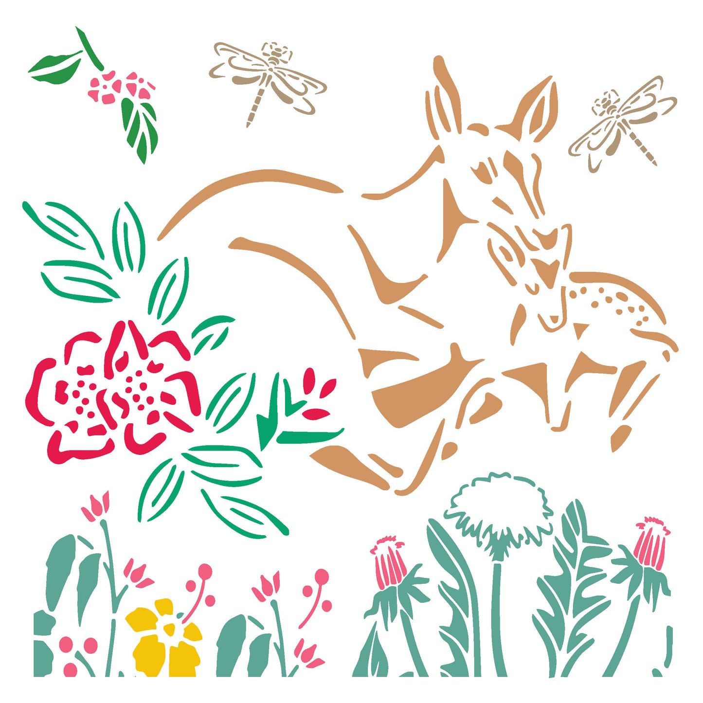 MaxxxMart - Multi Theme Wall Stencil-4 (Inches)