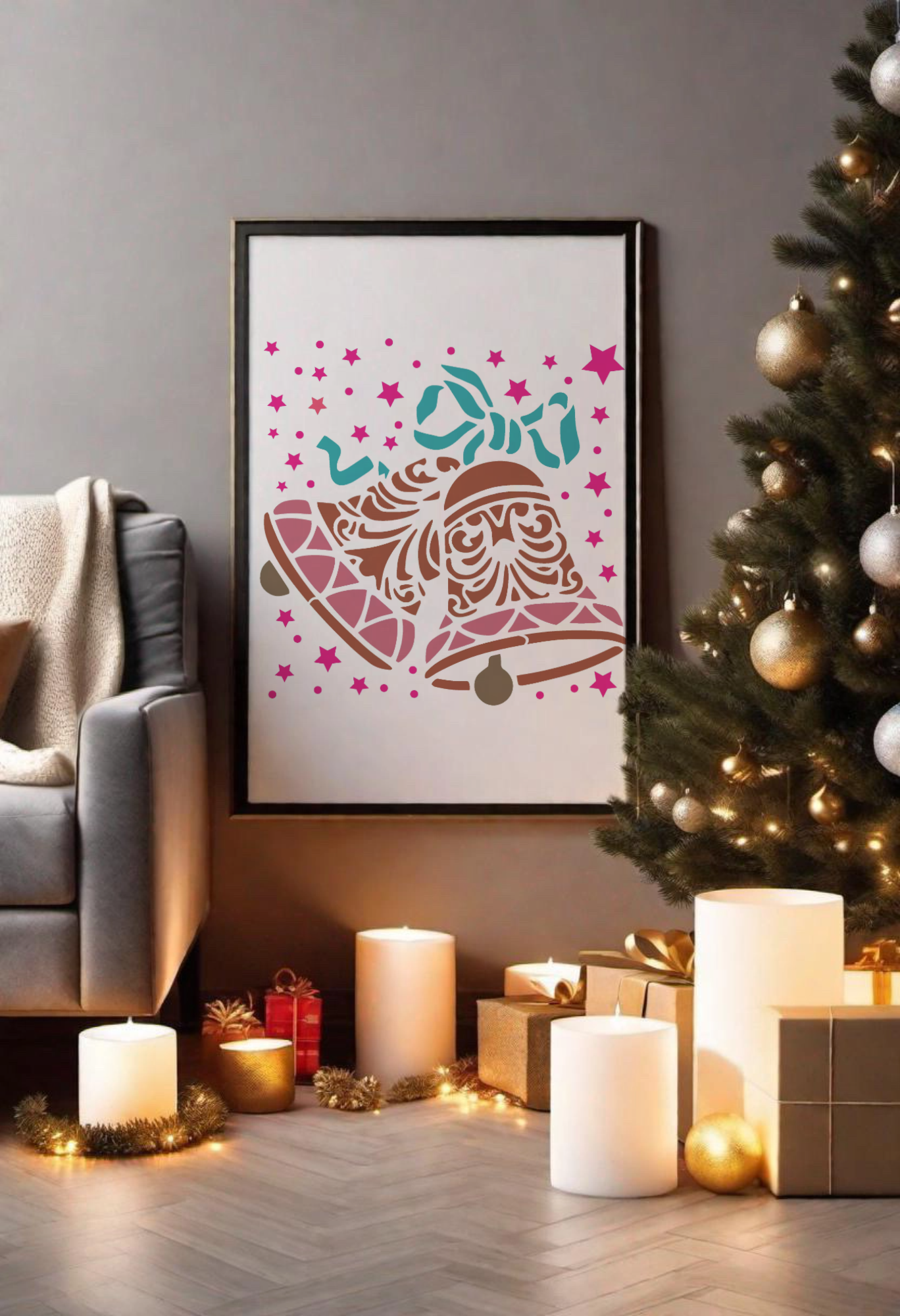 MaxxxMart - Multi Theme Wall Stencil-4 (Inches)