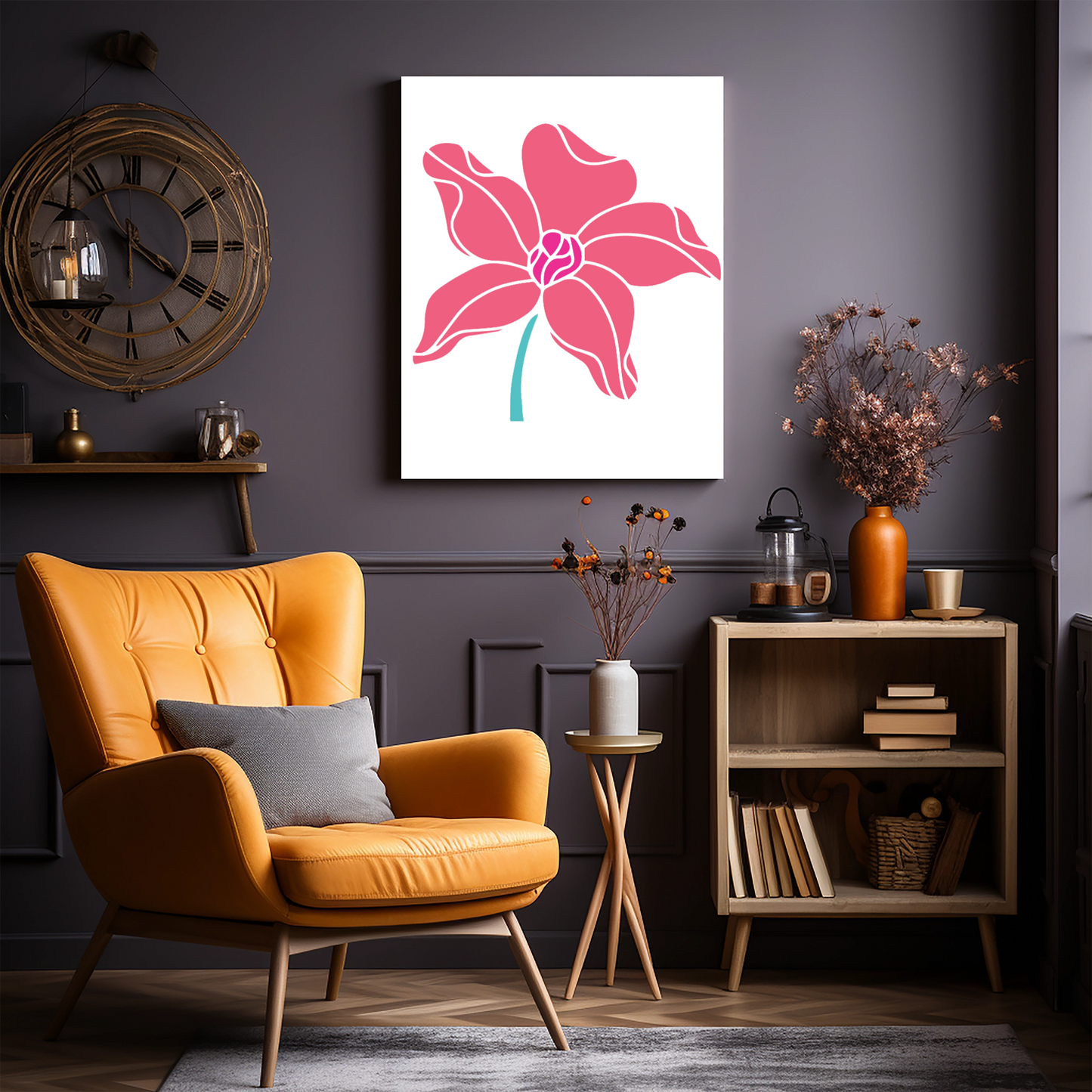 MaxxxMart - Flower Theme Wall Stencil Pack(Inches)