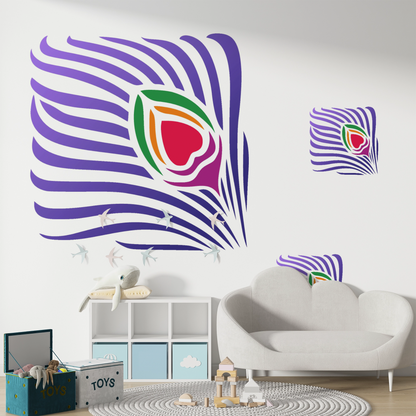 MaxxxMart - Peacock Feather Wall Stencil(Inches)