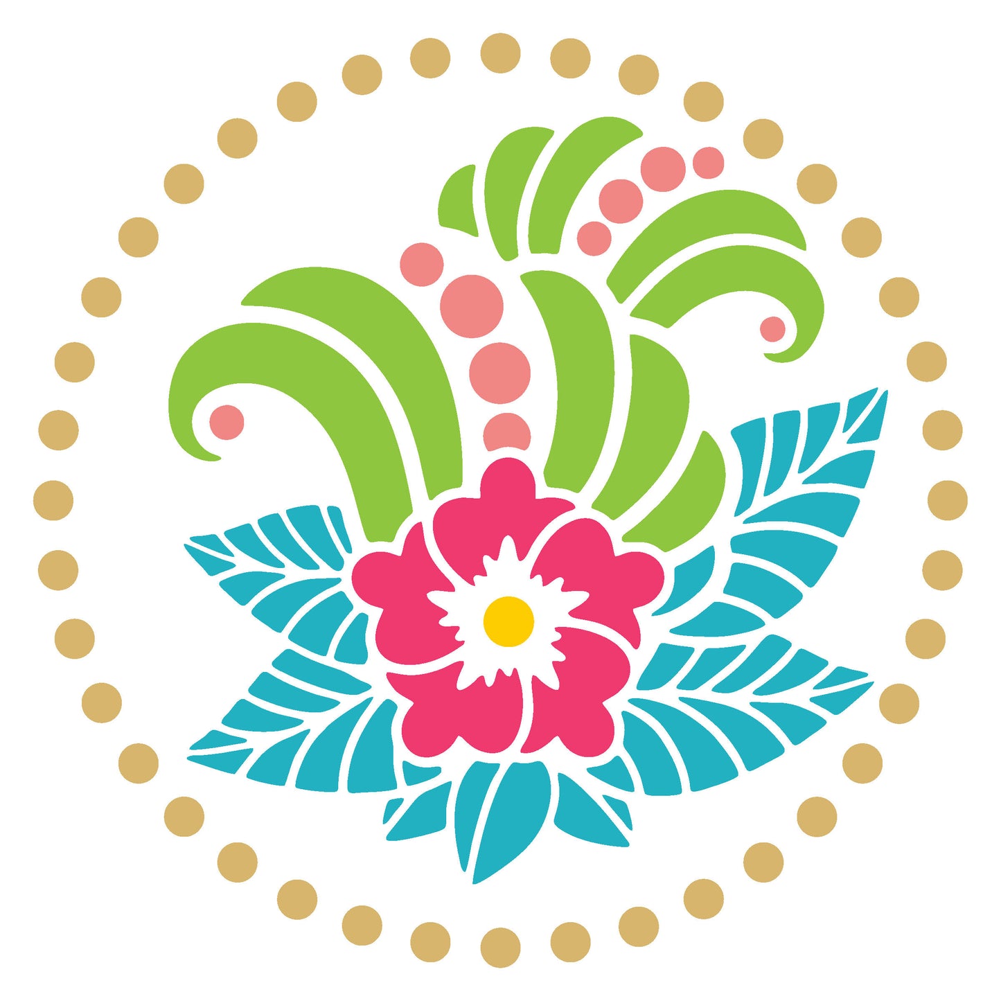 MaxxxMart - Flower pattern Mandala (Inches)