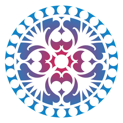 MaxxxMart - Floral Mandala Theme Wall Stencil( Inches)