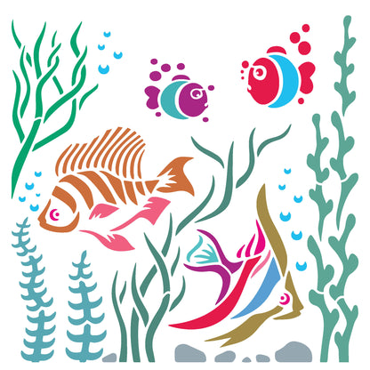 MaxxxMart - Multi Theme Wall Stencil-4 (Inches)