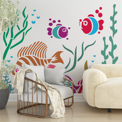 MaxxxMart - Multi Theme Wall Stencil-4 (Inches)