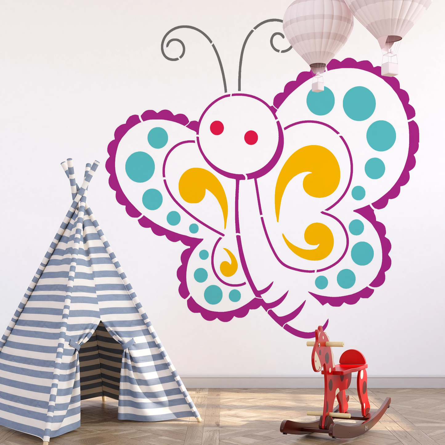 MaxxxMart - Butterfly Wall Stencil -3 (Inches)