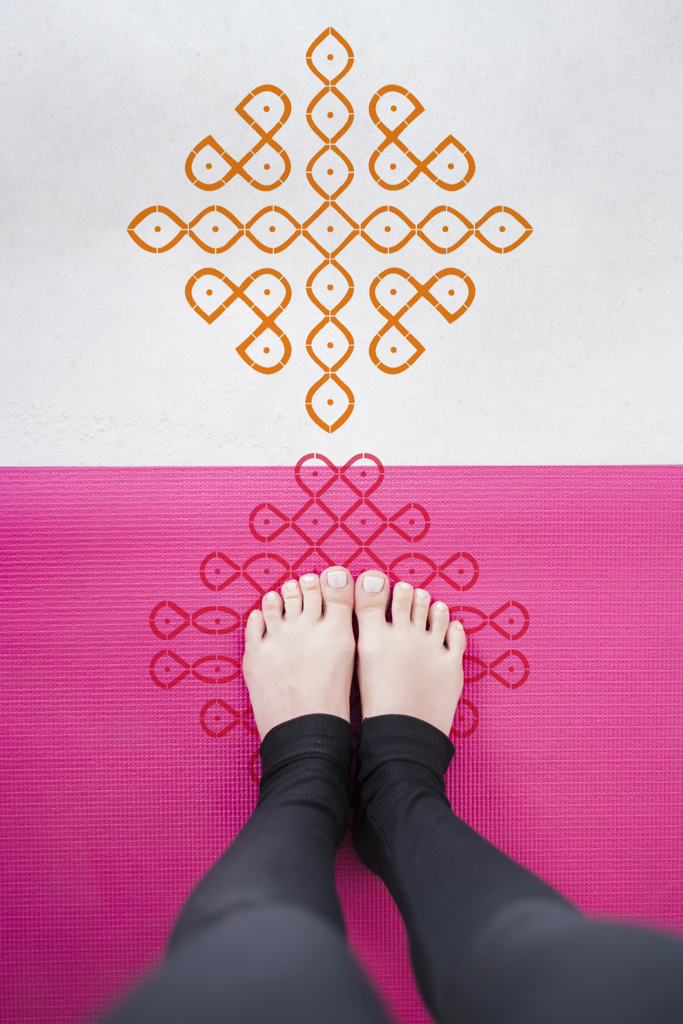 MaxxxMart - Kolam Wall Stencil (Inches)