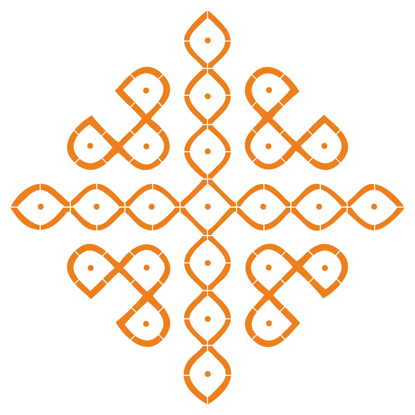 MaxxxMart - Kolam Wall Stencil (Inches)