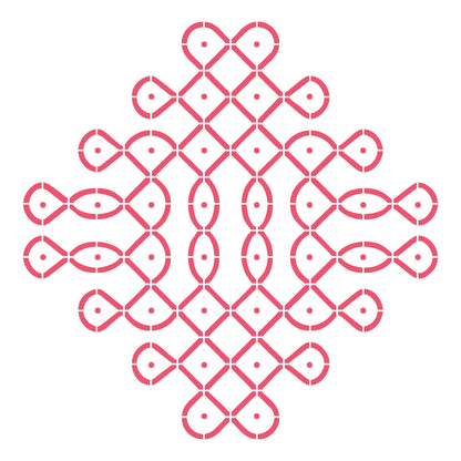 MaxxxMart - Kolam Wall Stencil (Inches)
