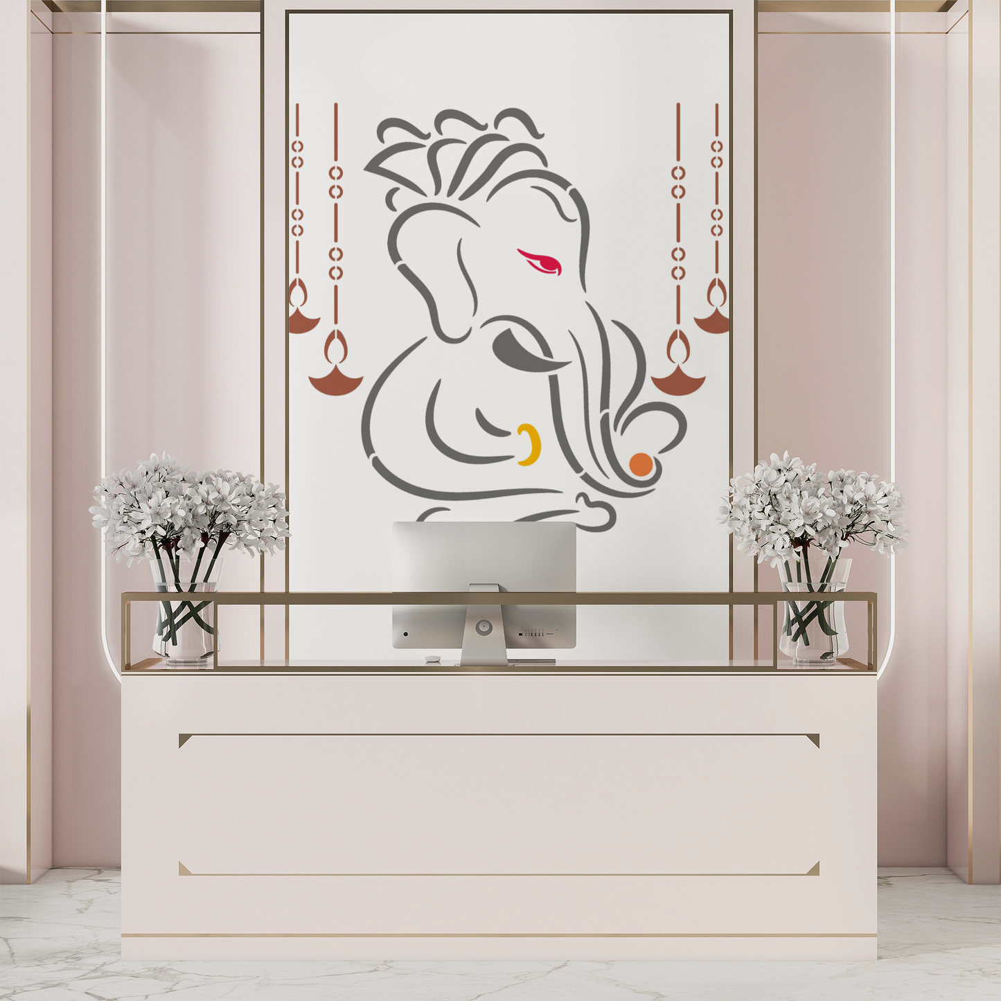 MaxxxMart - God Ganesha Wall Stencil(Inches)