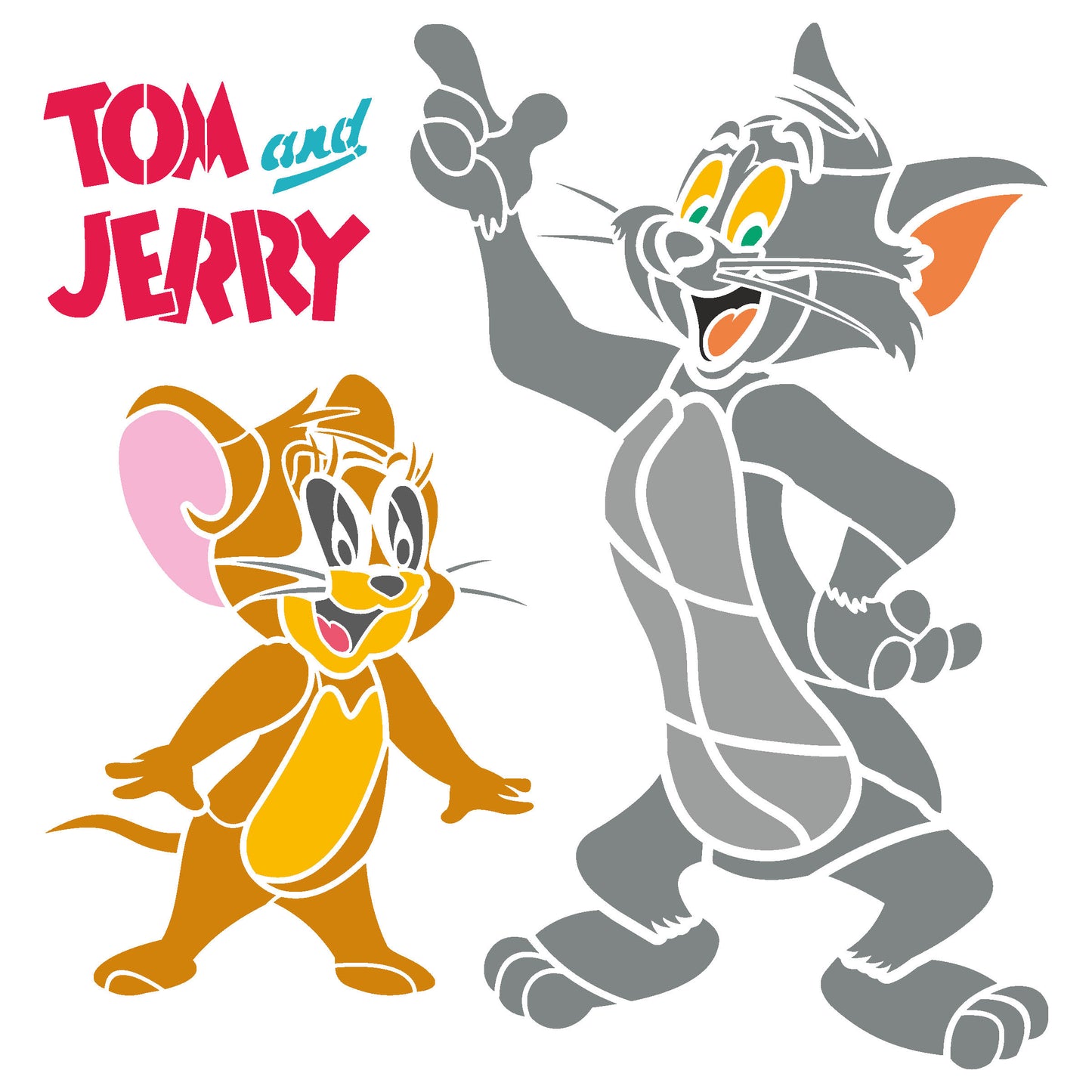 MaxxxMart - Kids Cartoon Theme Wall Stencil(Inches)