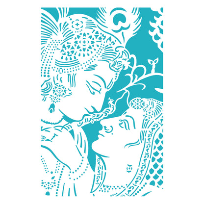 MaxxxMart - Lord Krishna And Radha Wall Stencil (Inches)