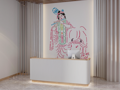 MaxxxMart - Lord Krishna Wall Stencil (Inches)